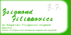 zsigmond filippovics business card